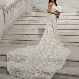 Colby John Strapless Wedding Dress with Overskirt